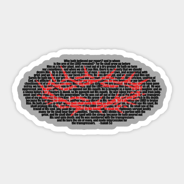 Isaiah 53 Crown of Thorns Sticker by GrumpyVulcan